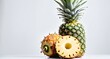 Pineapple fruit cut out. Tropical food