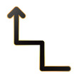 Unique arrow cursor element pointer black with gold frame
