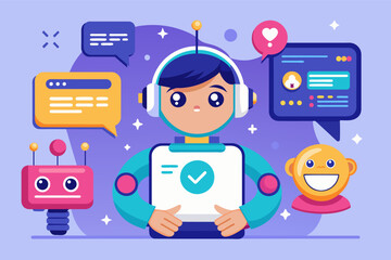 Aufkleber - A chatbot with a friendly interface answers customer questions and provides personalized recommendations, enhancing the customer experience.