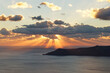 Sonnenstrahlen auf Santorini