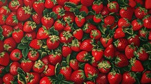 Strawberry Splendor: A Lush Field Of Glossy Red Gems.