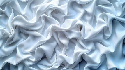 Wall Mural - a close up of a white sheet with some ruffles on it, ai