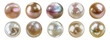 © Maestro - Assorted loose pearls with lustrous shine cut out png on transparent background