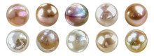 Assorted Loose Pearls With Lustrous Shine Cut Out Png On Transparent Background