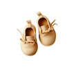 Autumn baby shoes pictured against a transparent background on transparent background