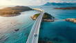 Vista aérea de un puente sobre el agua