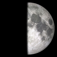 Wall Mural - first quarter (moon phase), 