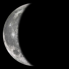 Wall Mural - waning crescent (moon phase), 