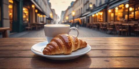 Wall Mural - croissant on the street