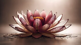 Fototapeta  - Futuristic creative abstract  flower illustration as beauty innovation concept. AI generated image, ai
