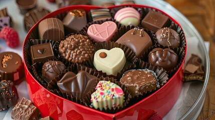 Poster - A lovely Valentine s Day present filled with a delightful assortment of chocolates