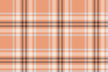 Wall Mural - Plaid background, check seamless pattern in beige. Vector fabric texture for textile print, wrapping paper, gift card or wallpaper.