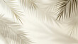 A neutral-colored background with shadows from palm fronds.