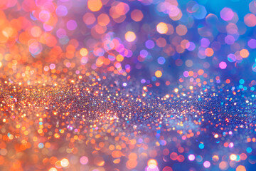 Wall Mural - Abstract trendy colorful glitter sparkling bokeh background.