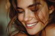 © ADDICTIVE STOCK - Radiant Close-up of Smiling Young Woman with Confidence. Generative AI image
