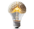 © SolaruS - Lamp and brain symbol of mind and intelligence. Concept idea in business and education, startup and entrepreneurship.