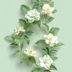 Poster - bouquet of white flowers