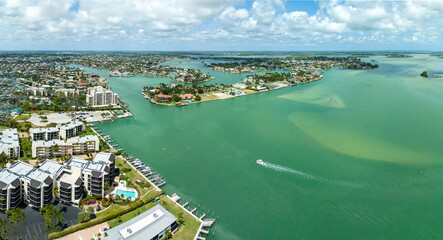 Poster - Coastline aerial view of Marco Island off the Gulf of Mexico