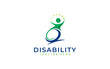 Illustration graphic vector of modern passionate disability people logo design template