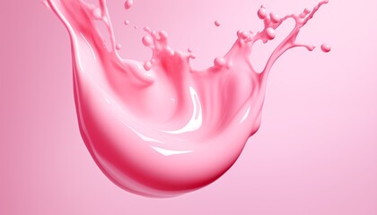 Sticker - pink liquid splash