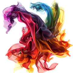 Wall Mural - colorful smoke on white