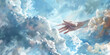 Divine Intervention: The Hand from the Clouds and Earthly Scene - Picture a hand reaching down from the clouds to touch an earthly scene, illustrating the concept of divine intervention.