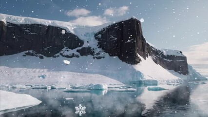 Escape to the frozen wilderness with a 4K loop: polar icebergs