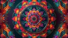 Digital Mandala Vibrant Color