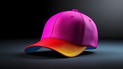 Canvas Print - Cap Mockup colorful 3d