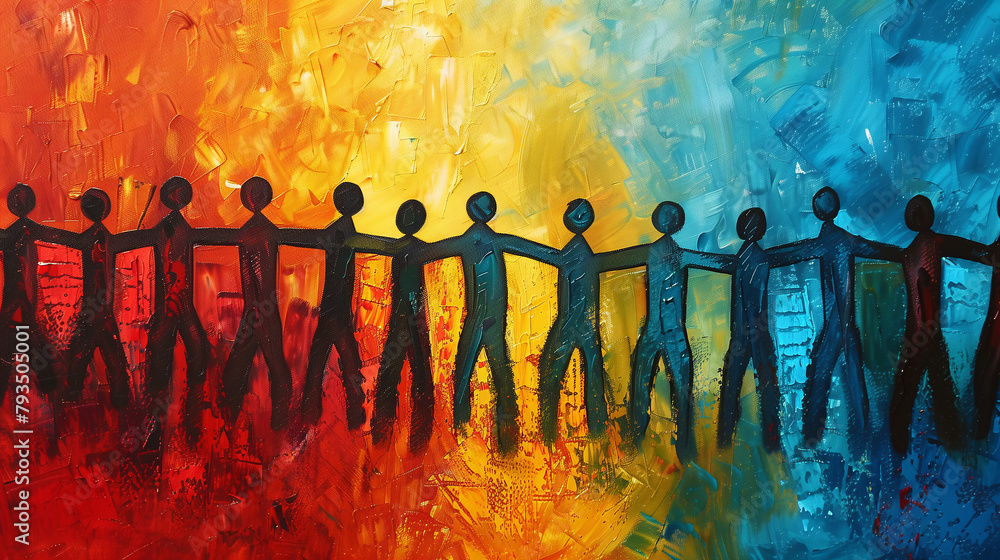 Hugging Nothing Conceptual idea image of people supporting each other. Abstract art of ...