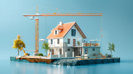 Wall Mural - site with cranes