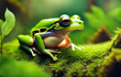 Close up frog created with generative AI technology
