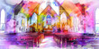 Renovation of Faith: The Restored Church and Renewed Spirit - Visualize a renovated church with a renewed spirit, illustrating the process of revitalizing faith and belief.
