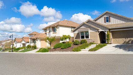 Wall Mural - Single family homes on a clear day in Northern California