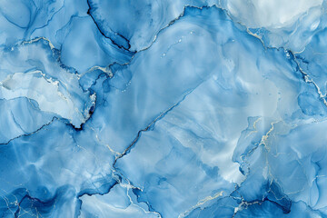  Icy blue alcohol ink patterns, echoing the deep cold of marble in ultra high clarity