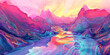 The Surreal Landscape: The Melting Mountains and Flowing Rivers - Picture melting mountains and flowing rivers, symbolizing the surreal and ever-changing nature of the psychedelic experience.