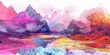 The Surreal Landscape: The Melting Mountains and Flowing Rivers - Picture melting mountains and flowing rivers, symbolizing the surreal and ever-changing nature of the psychedelic experience.