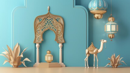 3d art illustration eid al adha