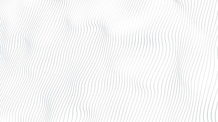 Wall Mural - seamless loop motion of a waving blue lines pattern on clean white background.