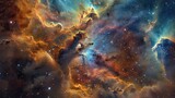Fototapeta  - Delve into the mysteries of the universe with vivid photographs that showcase the splendor of space, from swirling galaxies to radiant stars in the vast solar expanse.