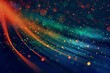 A colorful abstract background with light streaks.