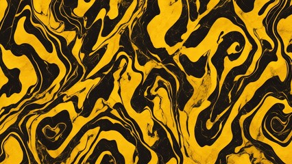 Wall Mural - seamless black and yellow marble texture pattern background, closeup surface abstract marble pattern at yellow marble stone wall texture background