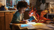 Robot Pet Dragon Toy. A Child's Imagination Comes to Life with an Interactive Robotic Dragon Companion - Image made using Generative AI