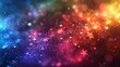 A colorful background with stars and sparkles.