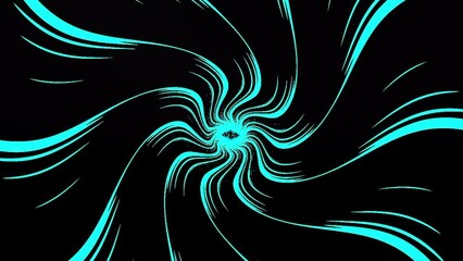 Wall Mural - Symmetry centred blue fractal textured wave flowing. Simple background animation