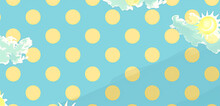 Light-hearted Sunny Dots On A Sky Blue Canvas For A Cheerful Polka Look.