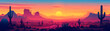 Warm Desert Sunset Vista