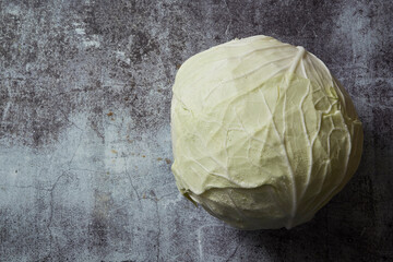 Canvas Print - Cabbage on a dark background