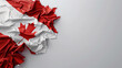 Canada day banner background design of flag with copy spac