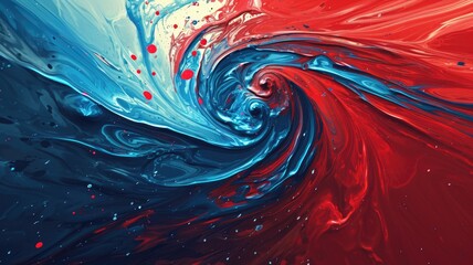 The abstract picture of the two colours between blue and red colour that has been mixing with each other in the form of the ink or liquid to become beautifully view of this abstract picture. AIGX01.